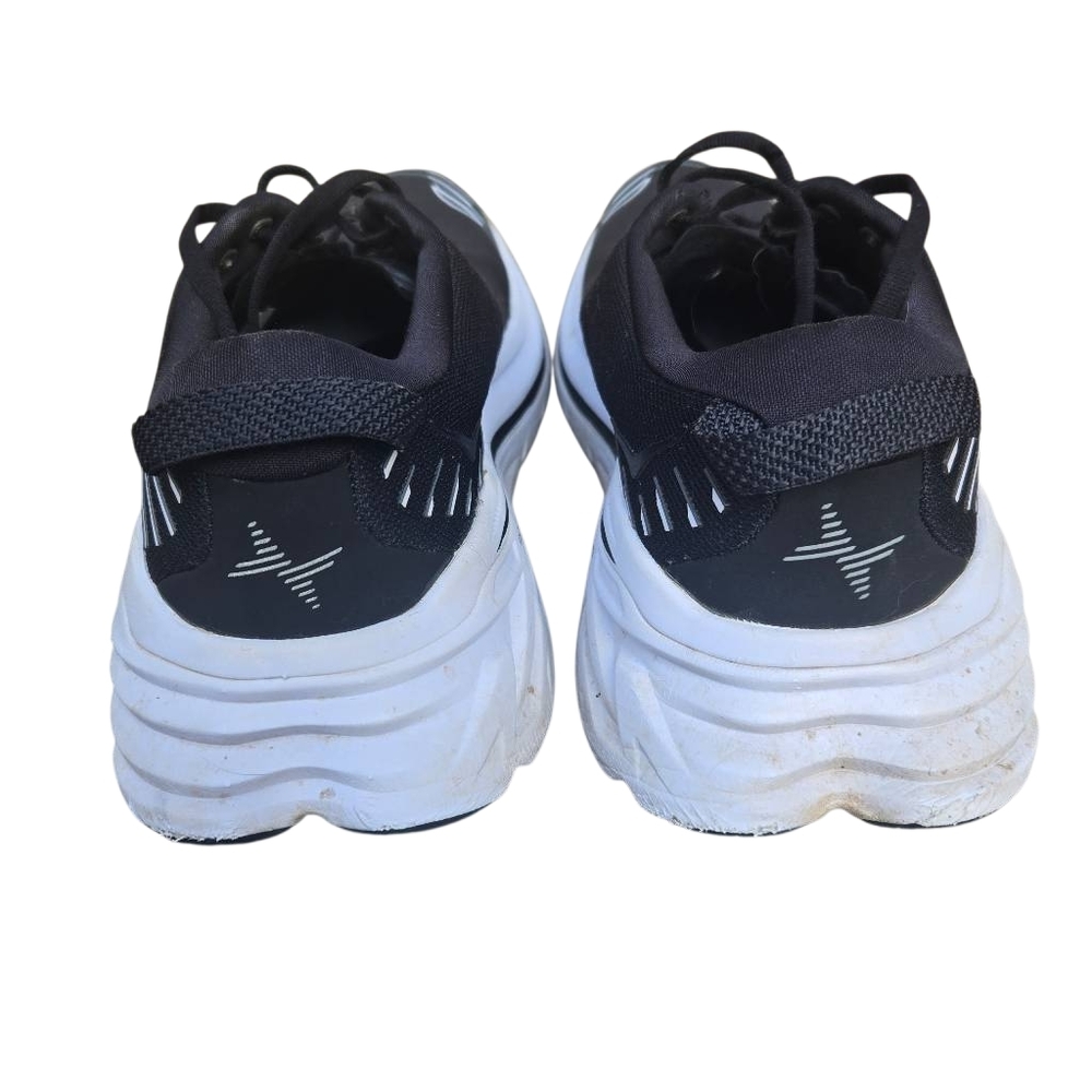 Hoka One One Bondi 8 Black and White Running Sneakers - Picture 7 of 8
